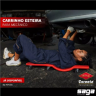 Carrinho Tpo Deitante Esteira Para Mecânico 150kg C/ 6 Rodas