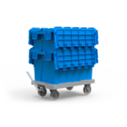 Carrinho Transporte Tartaruga Caixas Alc - Completo