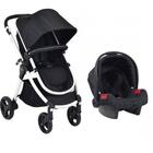 Carrinho Travel System Soul Com Bebê Conforto Preto - Burigot