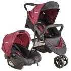 Carrinho Trio Whoop Preto Vinho - Kiddo