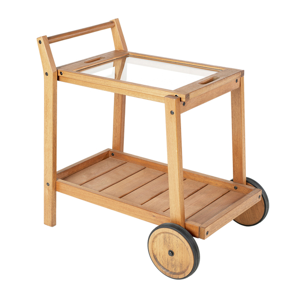 Carro Bar Madeira Eucalipto Retangular Yumi 77x52x75cm Naterial