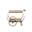 Carro De Chá De Ferro E Madeira Monte Real 95x91x43cm