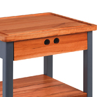 Carro De Churrasco De Madeira Muiracatiara Envernizado Com La