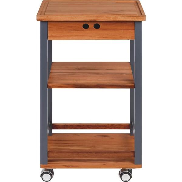 Carro De Churrasco De Madeira Muiracatiara Envernizado Com La