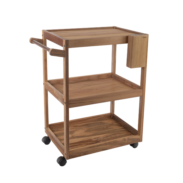 Carro de Madeira para Servir Churrasco com Cepo 80x13,6x45,5cm Tramontina