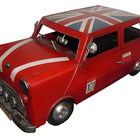 Carro Vintage Decorativo Mini Cooper Londres Retro Mr Bean (c
