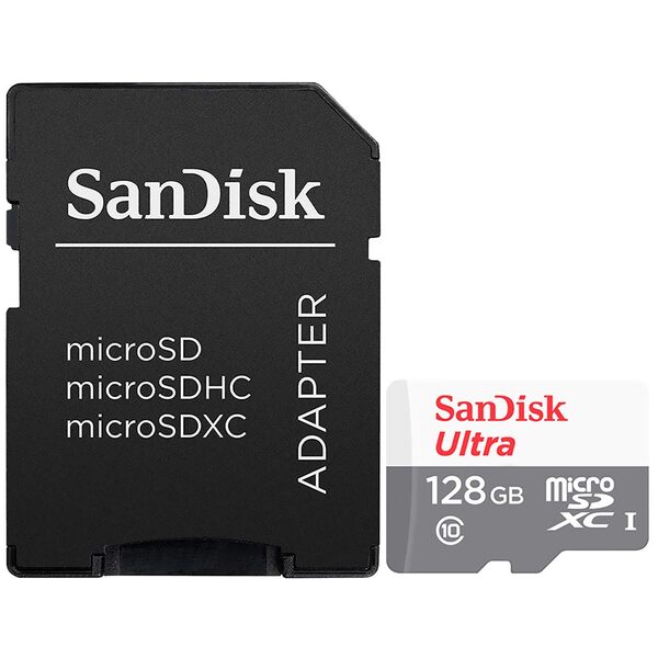 Cartão De Memória 128gb Com Adaptador, Sandisk Micro Sd - Sds