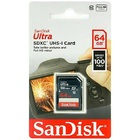 Cartao De Memoria 64gb Sd Sandisk Cl10 Ultra 100mbs Sdsun-064