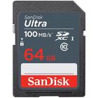 Cartao De Memoria 64gb Sd Sandisk Cl10 Ultra 100mbs Sdsun-064