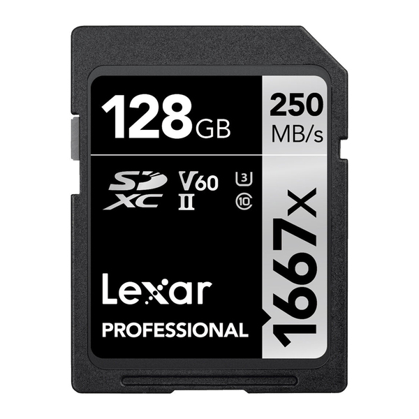 Cartão De Memória Lexar 128gb Cartão Sd Professional 250mbs