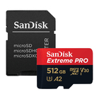 Cartão De Memória Micro Sd Sandisk 512gb Microsd 200mbs+adp