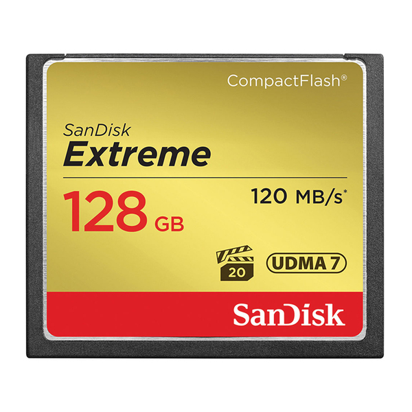 Cartão De Memória Sandisk Compact Flash Extreme 128gb 120mb
