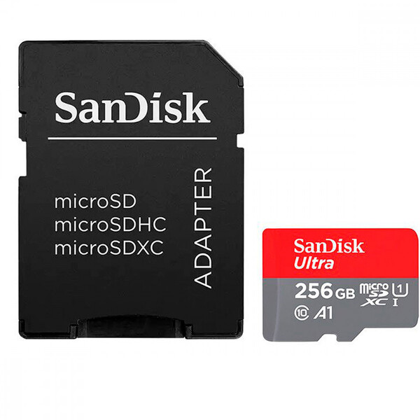 Cartao De Memoria Sandisk Ultra 256gb Micro Sdxc C/ Adaptador