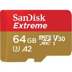 Cartao Micro Sd 64gb Sandisk Extreme Pro 200-90mb U3 4k Com A