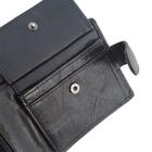 Carteira De Couro Carteira Masculina Porta Moedas Cartão Preta