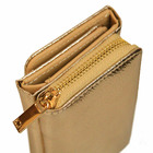 Carteira Feminina Gold - Dupla - Botão E Zíper - P/ Trabalho