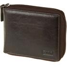 Carteira Masculina De Couro Fechamento Em Zíper Bolso Tonin M