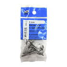 Cartela 4 Ganchos 6mm Aço Inox com Bucha Standers