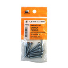 Cartela com 10 Parafusos 4,8x32mm Cabeça: Panela Fenda: Phillips