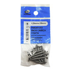 Cartela com 10 Parafusos 4,8x38mm Cabeça: Chata Fenda: Simples