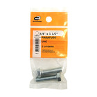 Cartela com 2 Parafusos 3/8"x1.1/2" Cabeça: Sextavada