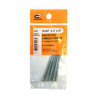 Cartela com 6 Parafusos 9/64"x2.1/2" Cabeça: Chata Fenda: Simples