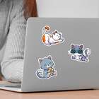 Cartela De Adesivos Decorativos Gatos-m 30x45cm