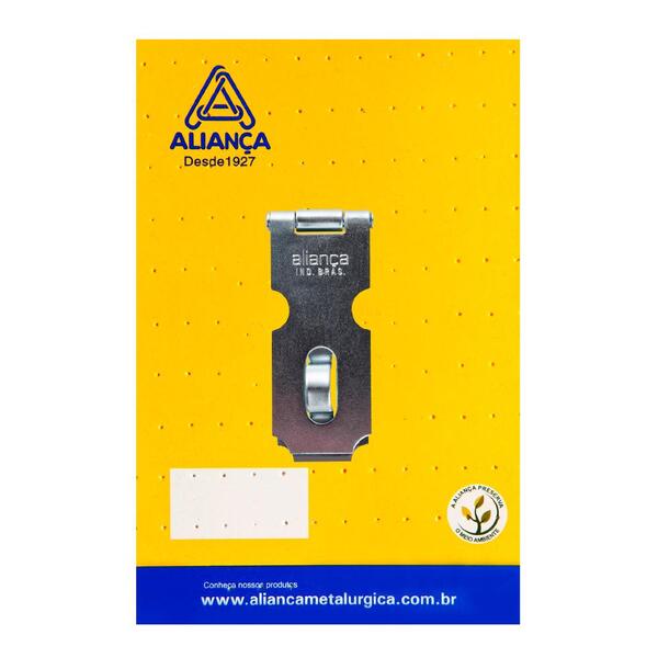 Cartela Porta Cadeado 114mm Zincado Cartela Alianca