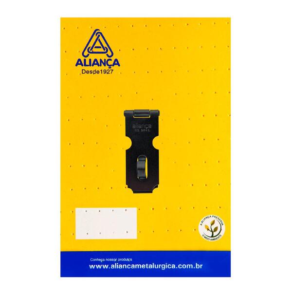 Cartela Porta Cadeado 51mm Preto Fosco Cartela Alianca