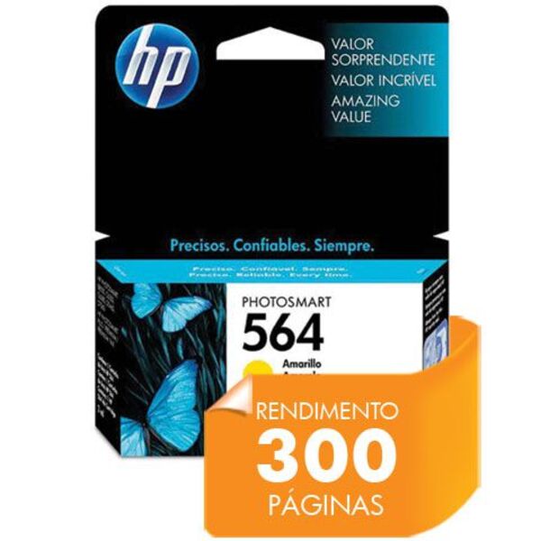 Cartucho De Tinta Hp Suprimentos Cb320wl Hp 564 Amarelo 3,5ml