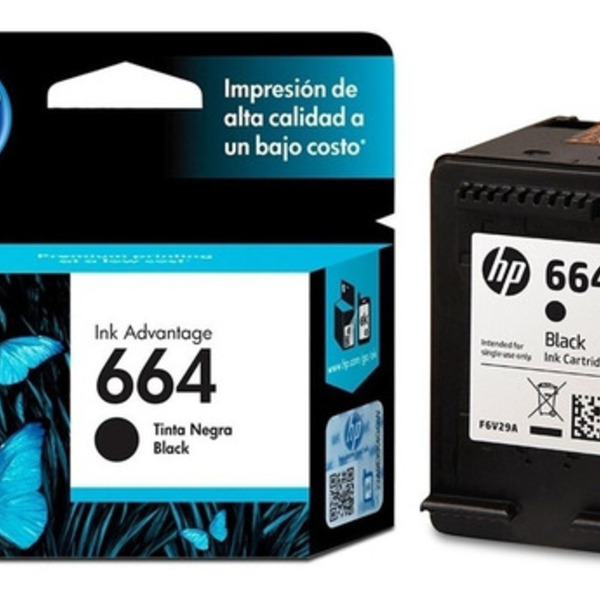 Cartucho Hp 664 Preto Original (f6v29ab) Para 2136/2676/3776/