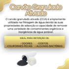 Carvão Ativado Granulado De Casca De Coco 15kg Para Filtros M