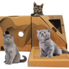 Casa Com Arranhador Para Gatos Kit 1 Mobypet