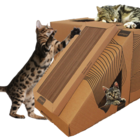 Casa Com Arranhador Para Gatos Kit 2 Mobypet