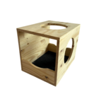 Casa Cubo para Gato M Madeira Bege Settis