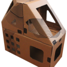 Casa Toca Para O Gato Brincar Retângulo+poli+triângulo