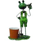 Casal Boneco Ferro Sapo Enfeite Jardim Flores Decoração Casa