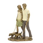 Casal Com Pets Decorativo 25cm