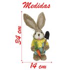 Casal De Coelhos De Palha Páscoa Decoração Enfeite Coelhinhos