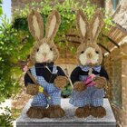 Casal De Coelhos De Páscoa Decoração Enfeite Coelhinhos