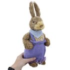 Casal De Coelhos De Páscoa Decoração Enfeite Coelhinhos - 33cm