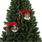 Casal Duende De Natal Elfo Lord Luxo Vareta Capuz Decorado 16