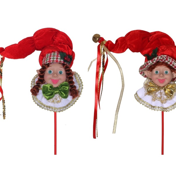 Casal Duende De Natal Elfo Lord Luxo Vareta Capuz Decorado 16