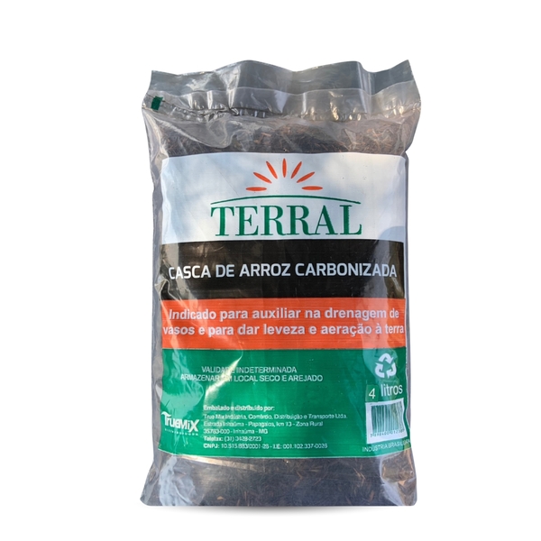 Casca de Arroz Carbonizada 4L Terral
