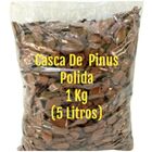 Casca De Pinus Polida 1kg  Para Vasos E Jardins (5 Litros)