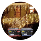 Cascata 400 Leds 10 Metros Luz Amarela Fixa - 220v