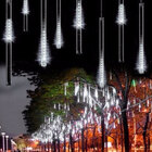 Cascata Chuva De Gelo 8 Tubos 240 Leds Snowfall Pisca Pisca N