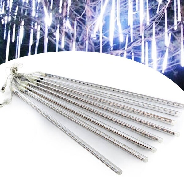 Cascata Chuva De Gelo 8 Tubos 240 Leds Snowfall Pisca Pisca N