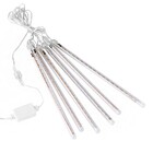 Cascata Chuva De Neve 180 Leds Natal 6 Tubos Enfeite Natalino