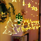 Cascata de Símbolos Natalinos com 8 Funções 120 LEDs Branco Q